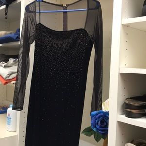 Beautiful dark brown tadashi floor length dress.